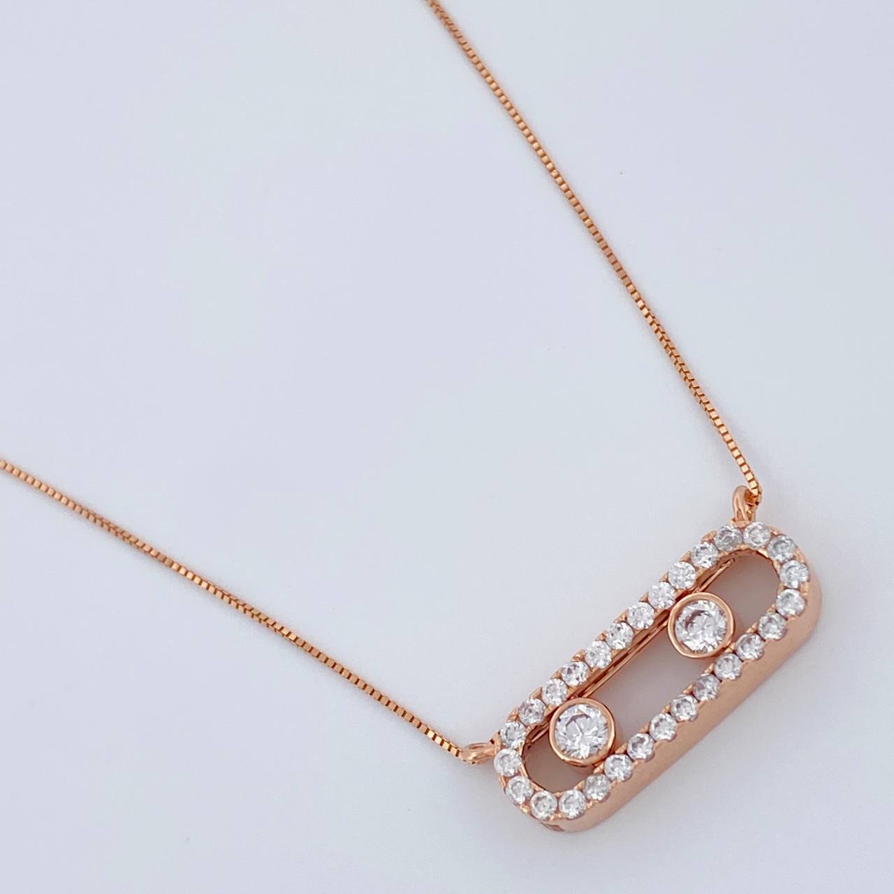 Cadena Veneciana MSK 3.3gr / 45.5cm / 0.49mm Oro Rosa +4 18K $