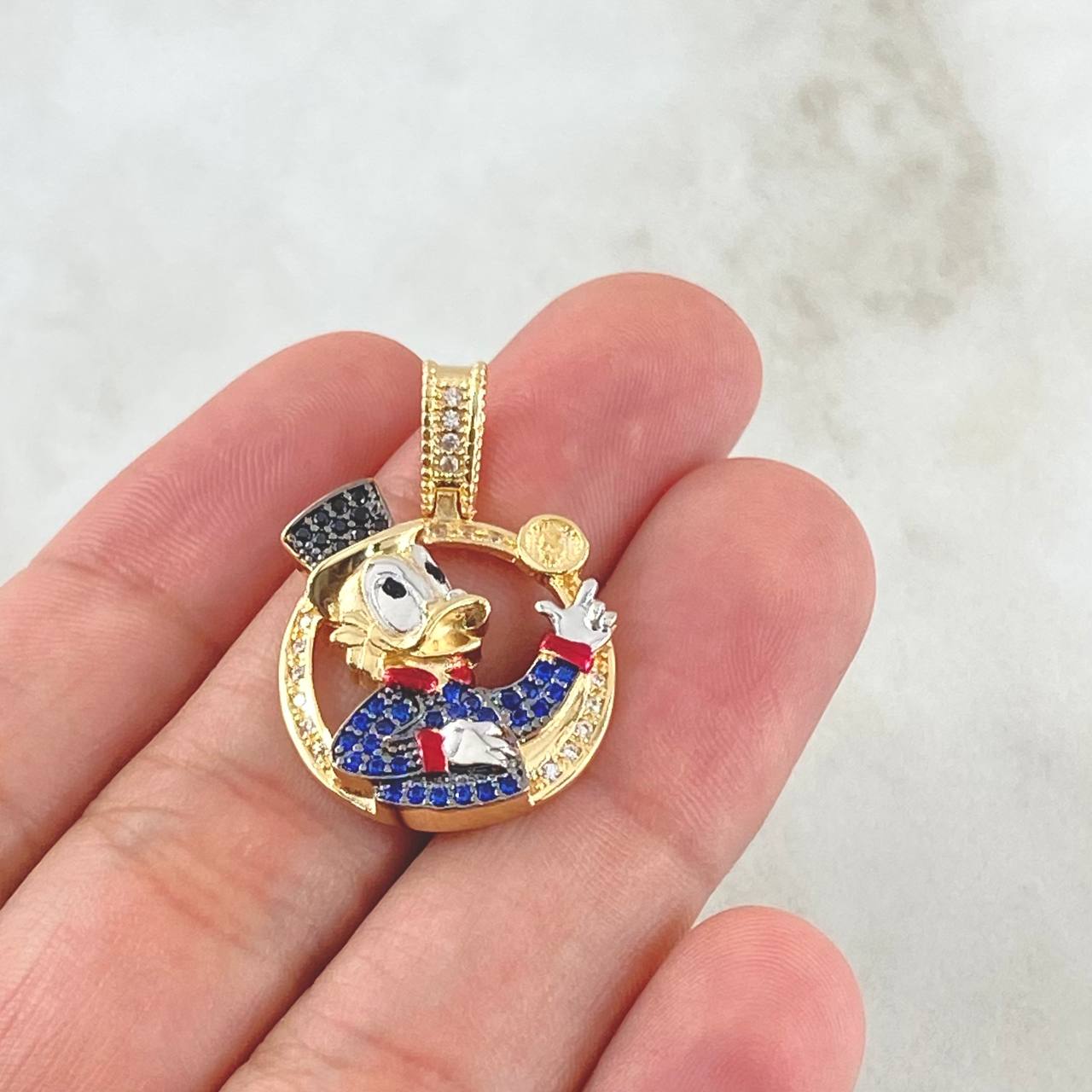 Dije Circulo Pato Inspirado 4.55gr / 2.7cm / Oro 18K