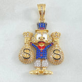 Dije Pato Bolsas de Dinero 10gr / 3.7cm / Oro 18K