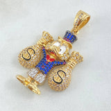Dije Pato Bolsas de Dinero 10gr / 3.7cm / Oro 18K