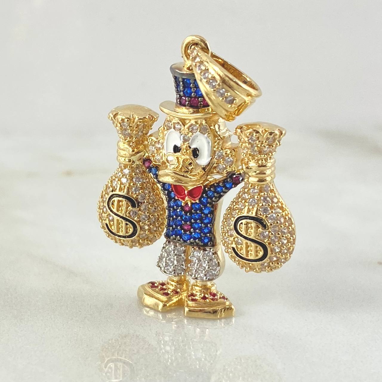 Dije Pato Bolsas de Dinero 10gr / 3.7cm / Oro 18K