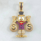 Dije Pato Bolsas de Dinero 10gr / 3.7cm / Oro 18K