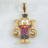 Dije Pato Bolsas de Dinero 9.7gr / 3.7cm / Oro 18K