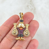 Dije Pato Bolsas de Dinero 9.7gr / 3.7cm / Oro 18K