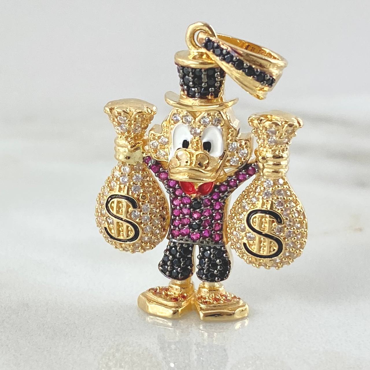 Dije Pato Bolsas de Dinero 9.7gr / 3.7cm / Oro 18K