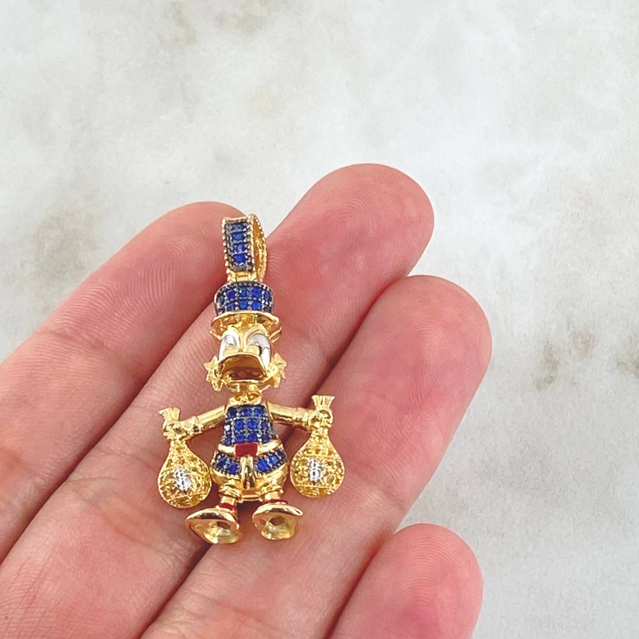 Dije Pato Bolsas de Dinero 5.95gr / 3.5cm / Oro 18K