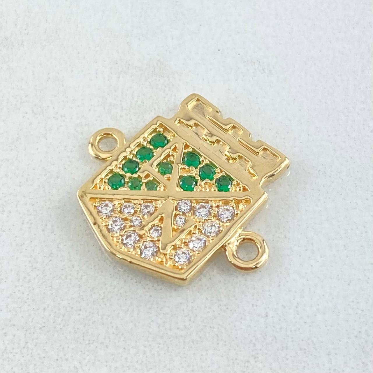 Herraje Atlético Nacional 3.4gr / 1.8cm / Oro 18K