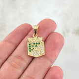 Dije Atlético Nacional 3.7gr / 2.5cm / Oro 18K