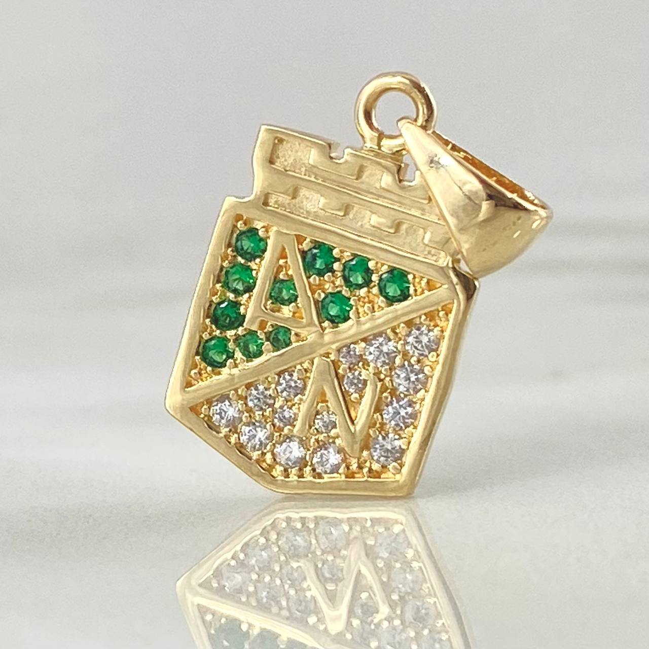 Dije Atlético Nacional 3.7gr / 2.5cm / Oro 18K