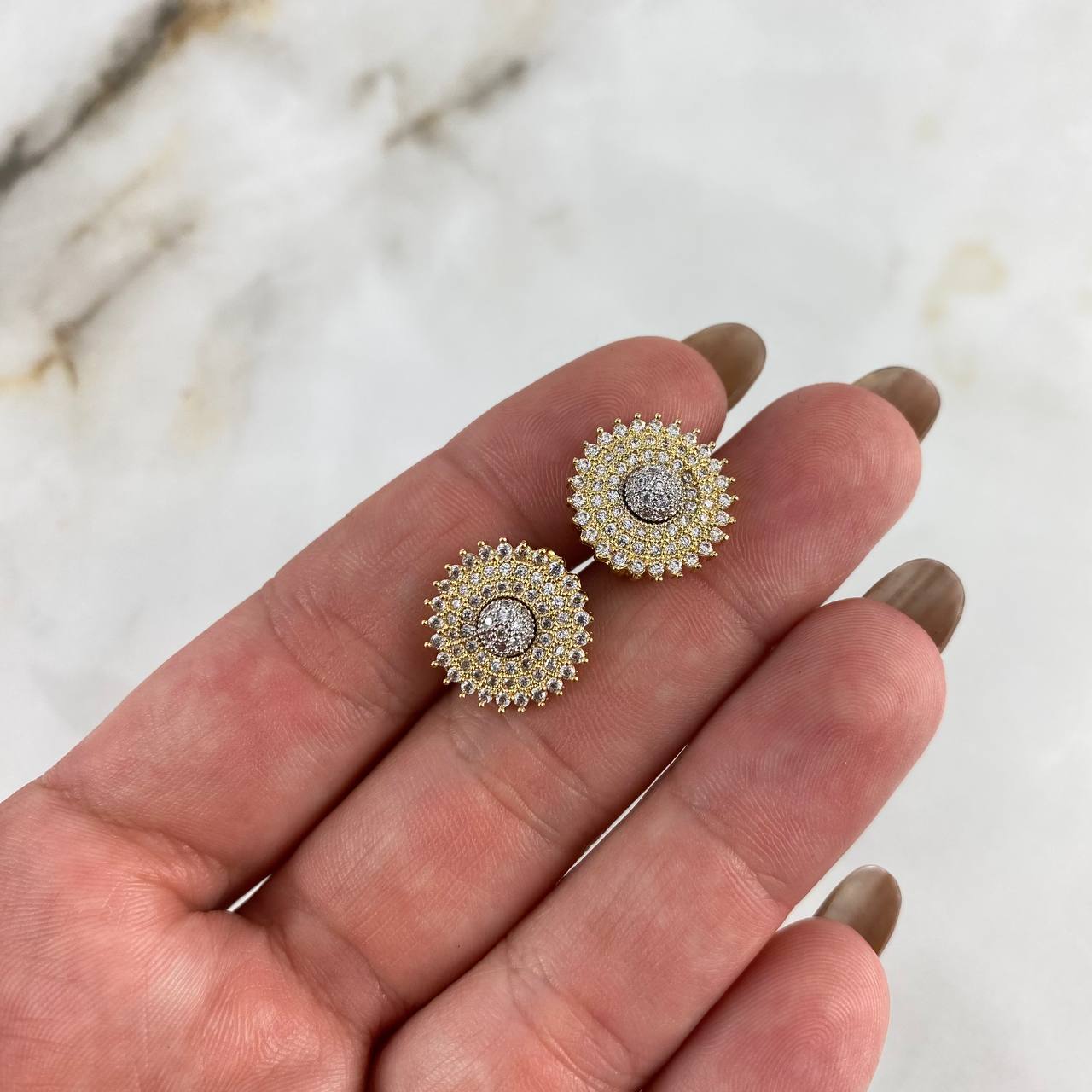 Topos Cupula Real 4.8gr / Circones Blancos Oro Amarillo ©
