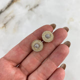 Topos Cupula Real 4.8gr / Circones Blancos Oro Amarillo ©