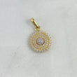 Dije Cupula Real 2.15gr / 2.1cm / Circones Blancos Oro Amarillo ©