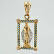Dije Virgen Milagrosa 2.5gr / 2.5cm / Dos Oros Amarillo Blanco 18K %