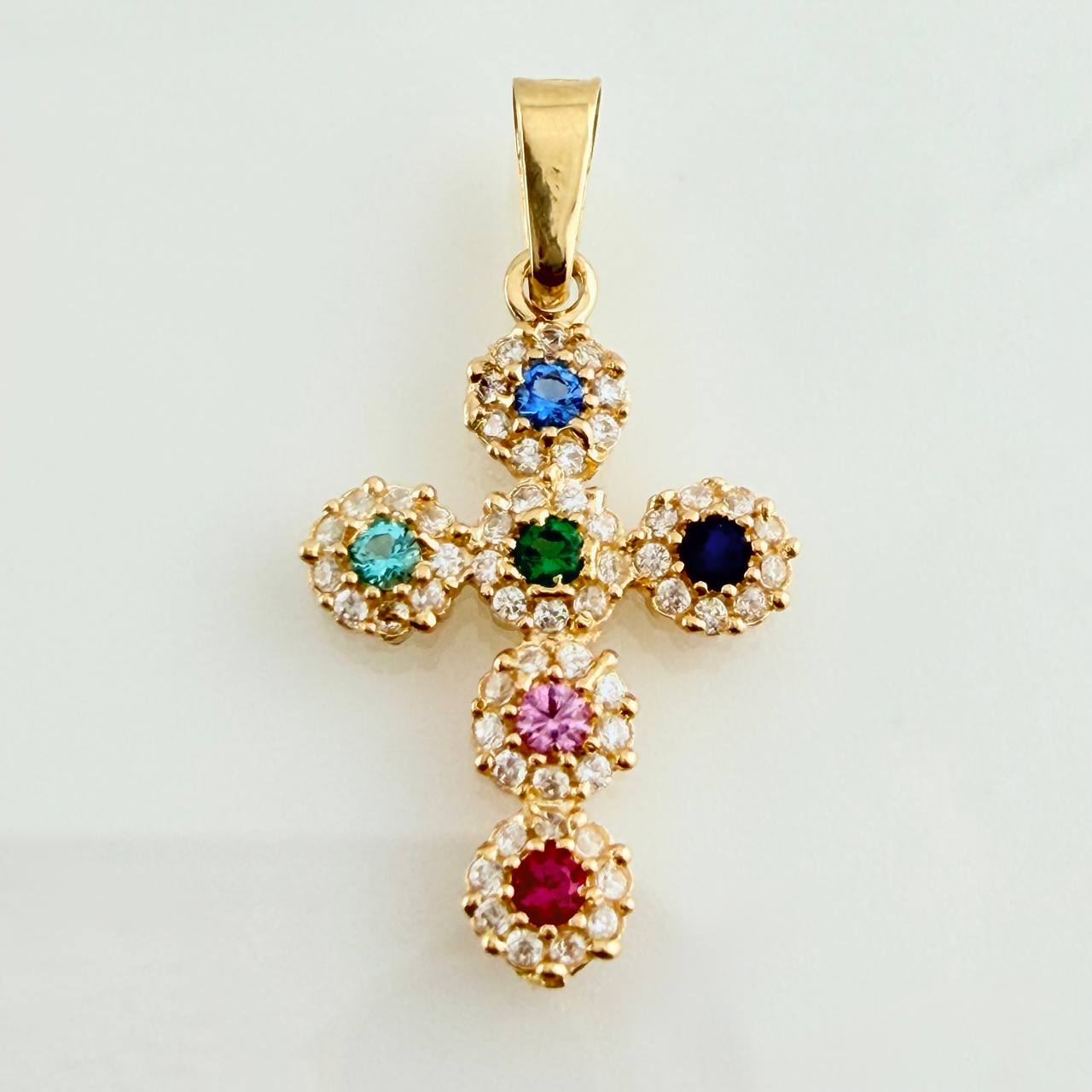 Dije Cruz Tupida 1.45gr / 2.5cm / Oro Amarillo 18K %