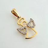 Dije Angel 1.65gr / 2.5cm / Dos Oros Amarillo Blanco 18K %