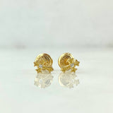 Topos Cruz 0.65gr / Circones Blancos Oro Amarillo