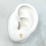Topos Cruz 0.65gr / Circones Blancos Oro Amarillo