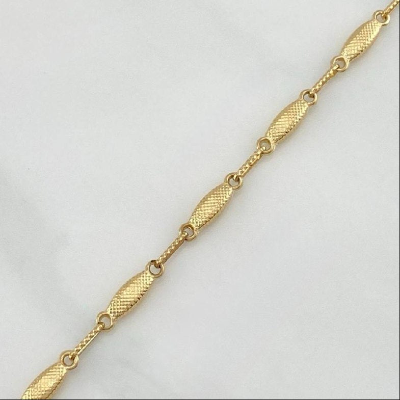 Pulso Rustico Eslabon 3.8 g / 21 cm / 1.3 mm Oro Amarillo 18K