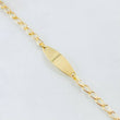Pulso Bebé Espiga Rectangular Ovalado 1.2gr / 14.5cm / Oro Amarillo 18K *