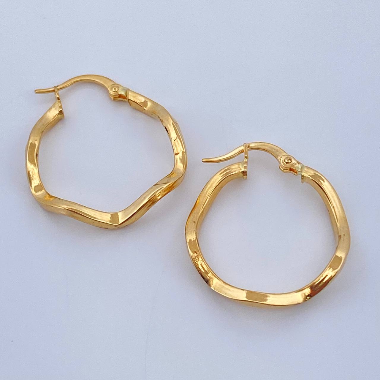 Candongas Tejas 1.65gr / 2.5cm / Oro Amarillo 18K &