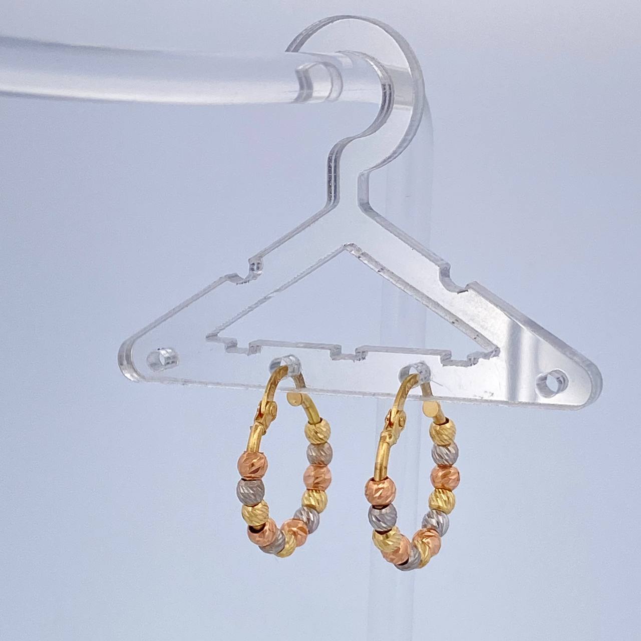 Candongas Militar 1.95gr / 2cm / Tres Oros 18K &