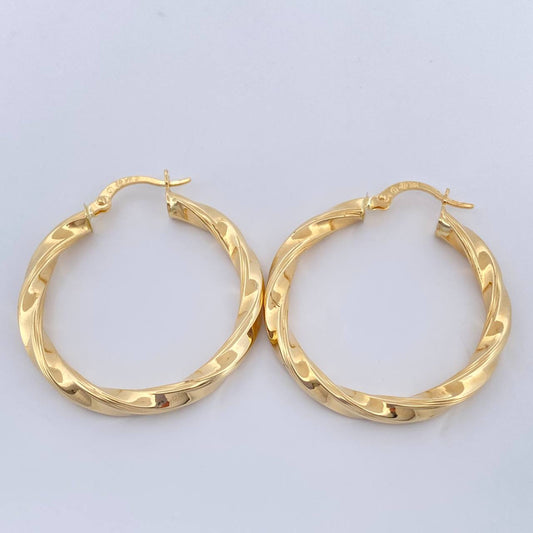 Candongas Mai Rayadas 3.65gr / 3.2cm / Oro Amarillo 18K