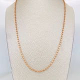 Cadena Militar Media Luna 10.6g / 60cm / 2mm Oro Rosa 18K