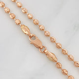 Cadena Militar Media Luna 8.9g / 60cm / 2mm Oro Rosa 18K