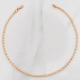 Tobillera Militar Media Luna 4.75g / 26cm / 2mm Oro Rosa 18K