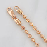 Tobillera Militar Media Luna 4.5g / 25cm / 2mm Oro Rosa 18K
