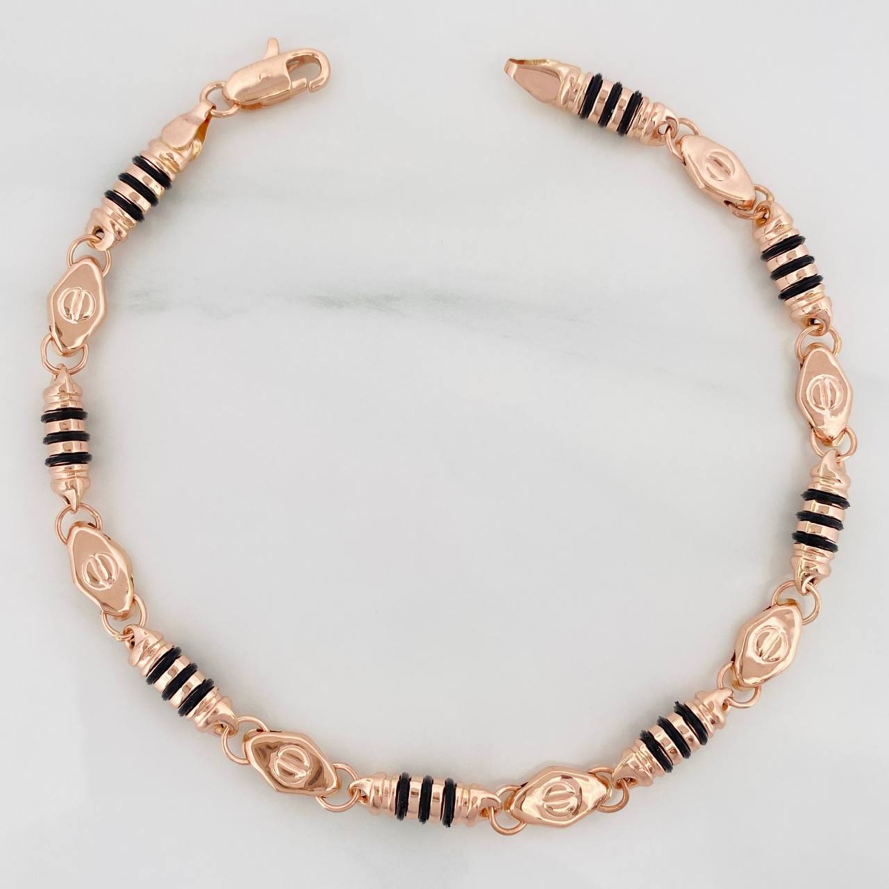 Pulso Rustica Barril 6.85g / 22.05cm / 6.09mm Oro Rosa 18K