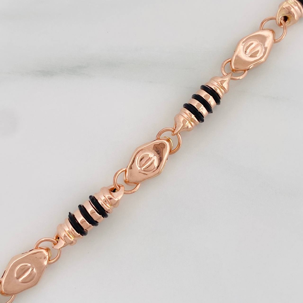 Pulso Rustica Barril 6.85g / 22.05cm / 6.09mm Oro Rosa 18K