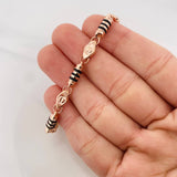 Pulso Rustica Barril 6.85g / 22.05cm / 6.09mm Oro Rosa 18K