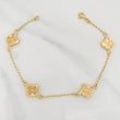 Pulso Espiga Trebol 3.55g / 19cm / 1.31mm Oro Amarillo 18K