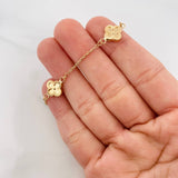 Pulso Espiga Trebol 3.55g / 19cm / 1.31mm Oro Amarillo 18K