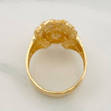 Anillo Rostro Cristo 8.65g / T10 1/2 Dos Oros Amarillo Blanco 18K