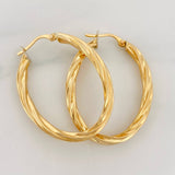 Candongas Mary Ovalada 4.5g / 3cm Oro Amarillo 18K