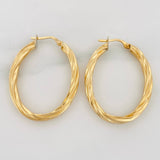 Candongas Mary Ovalada 4.5g / 3cm Oro Amarillo 18K