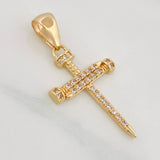 Dije Cruz Clavo 2.4g / 3.05cm Oro Amarillo 18K