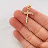 Dije Cruz Clavo 2.4g / 3.05cm Oro Amarillo 18K