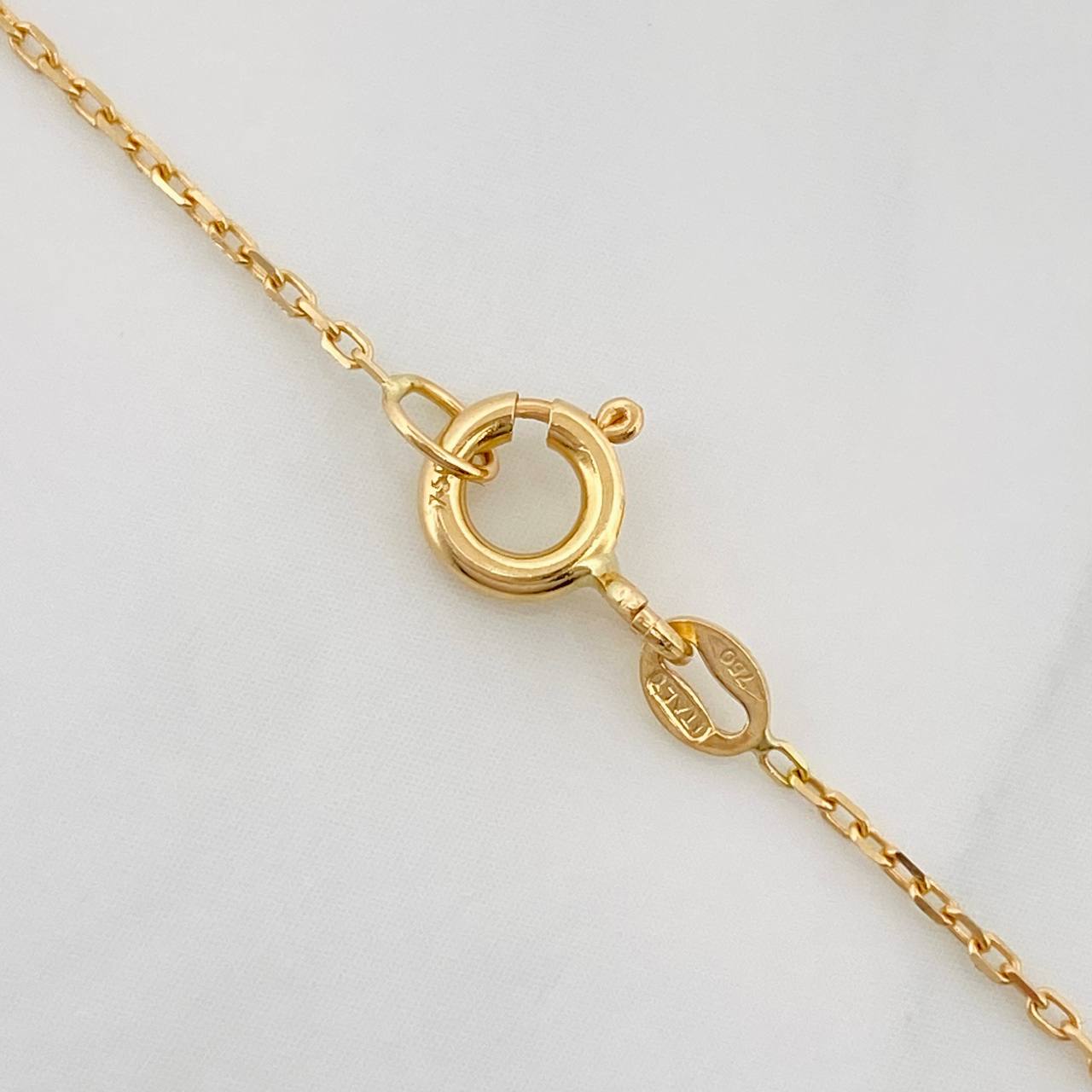 Cadena Denario Virgen Milagrosa Cruz 3.65g / 45cm / 2.5mm Tres Oros 18K