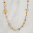Cadena Denario Virgen Milagrosa Cruz 3.65g / 45cm / 2.5mm Tres Oros 18K
