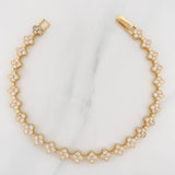Pulso Flores 13.2g / 19cm / 6.1mm Oro Amarillo 18K
