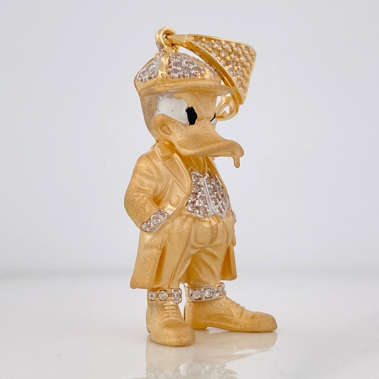 Dije Pato Serio 9.2g / 4.5cm Dos Oros Amarillo Blanco 18K
