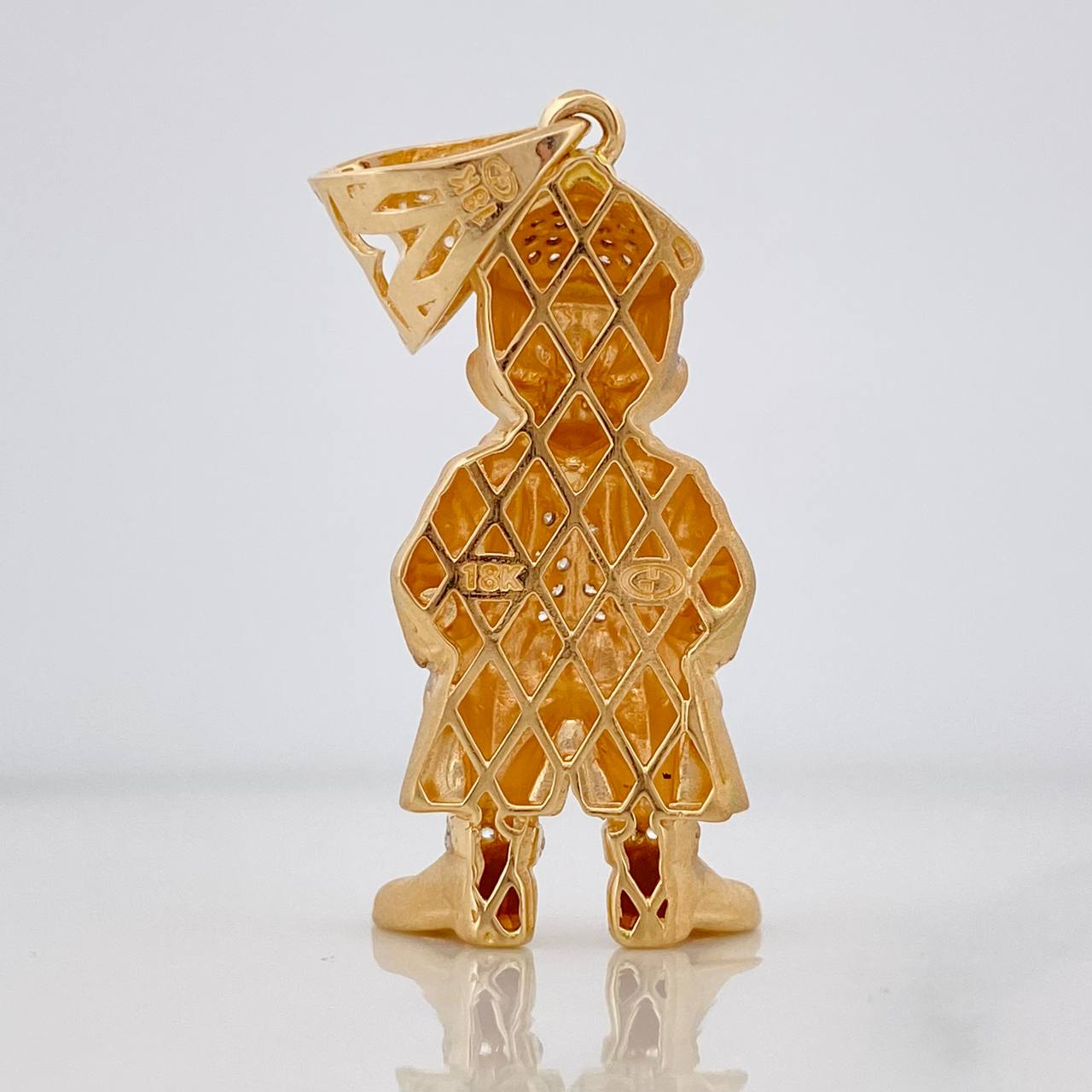 Dije Pato Serio 9.2g / 4.5cm Dos Oros Amarillo Blanco 18K