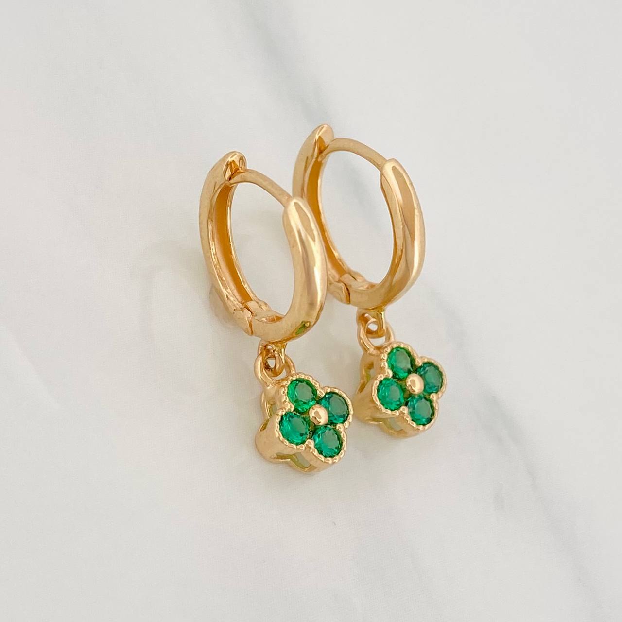 Candongas Flores 2.1g / 2cm Oro Amarillo 18K