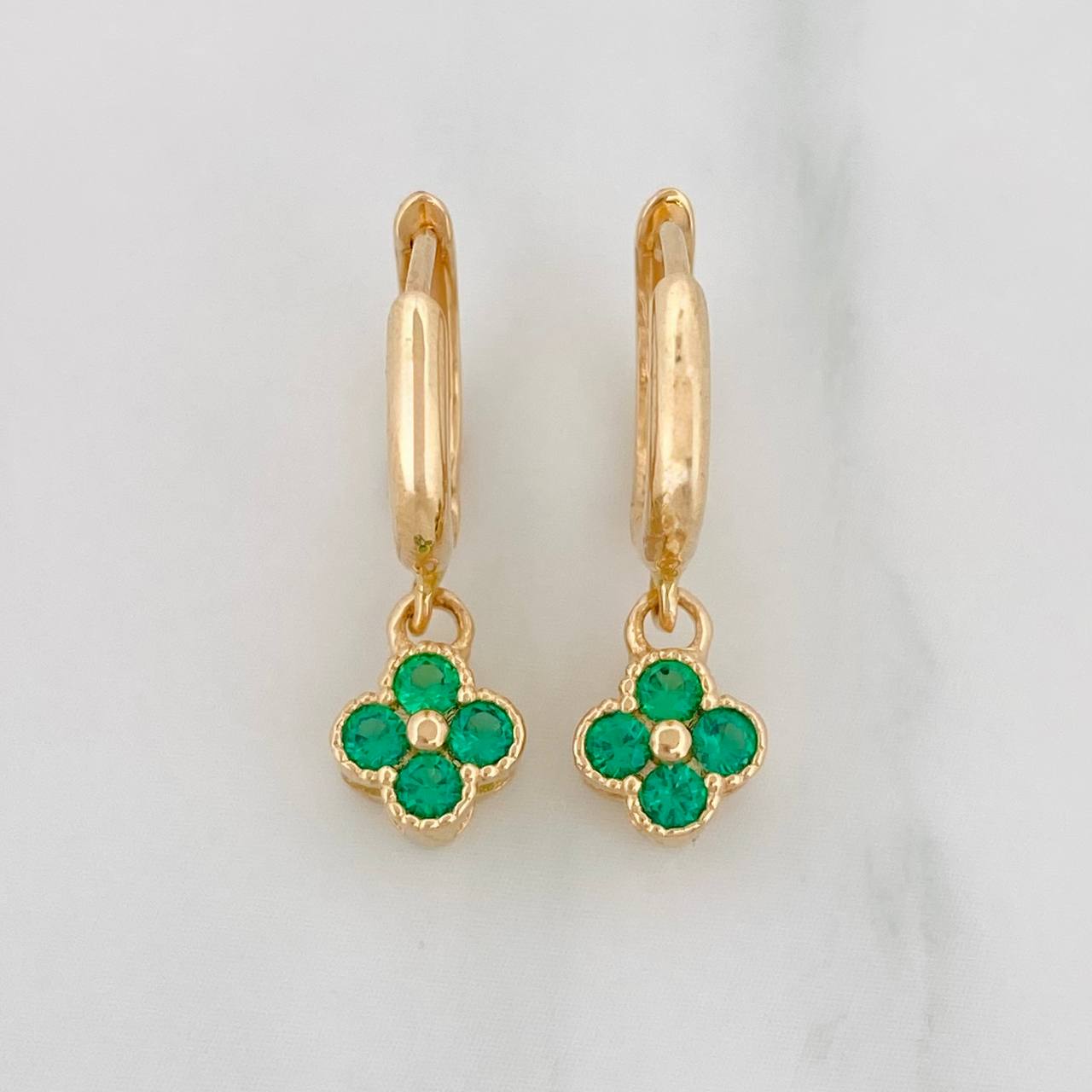 Candongas Flores 2.1g / 2cm Oro Amarillo 18K