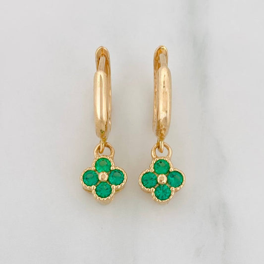 Candongas Flores 2.1g / 2cm Oro Amarillo 18K