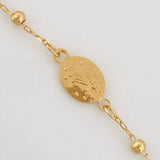 Cadena Denario Virgen Milagrosa Cruz 2.7g / 45cm / 2.2mm Oro Amarillo 18K