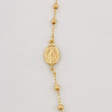 Cadena Denario Virgen Milagrosa Cruz 2.7g / 45cm / 2.5mm Oro Amarillo 18K